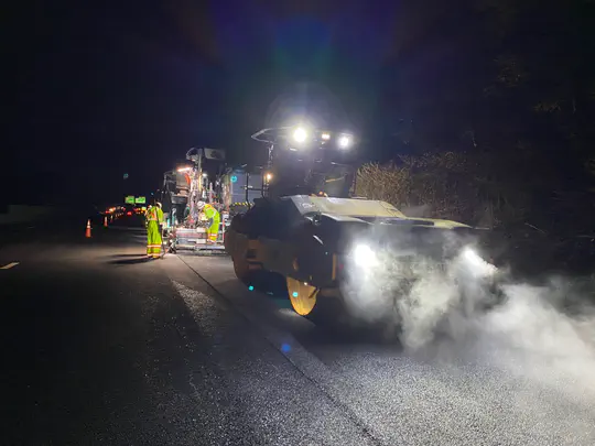 Resurfacing Rte 24 - Fall River Expressway (Massachusetts, US)